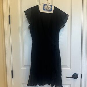 Elegant Black Wrap Dress